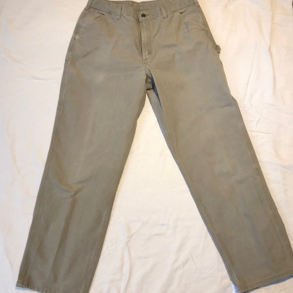Carhartt carpenter pants. Beige. Great condition.Comfortable.Heavy duty material